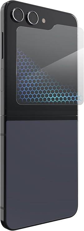 Front. ZAGG - Zagg Glass Antimicrobial Screen Protector - Samsung Galaxy Z Flip5 - clear.