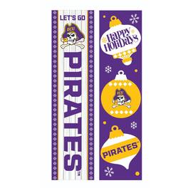 Evergreen Enterprises - ECU Pirates 47" Double Sided Christmas Leaner Fan Sign - Multicolor