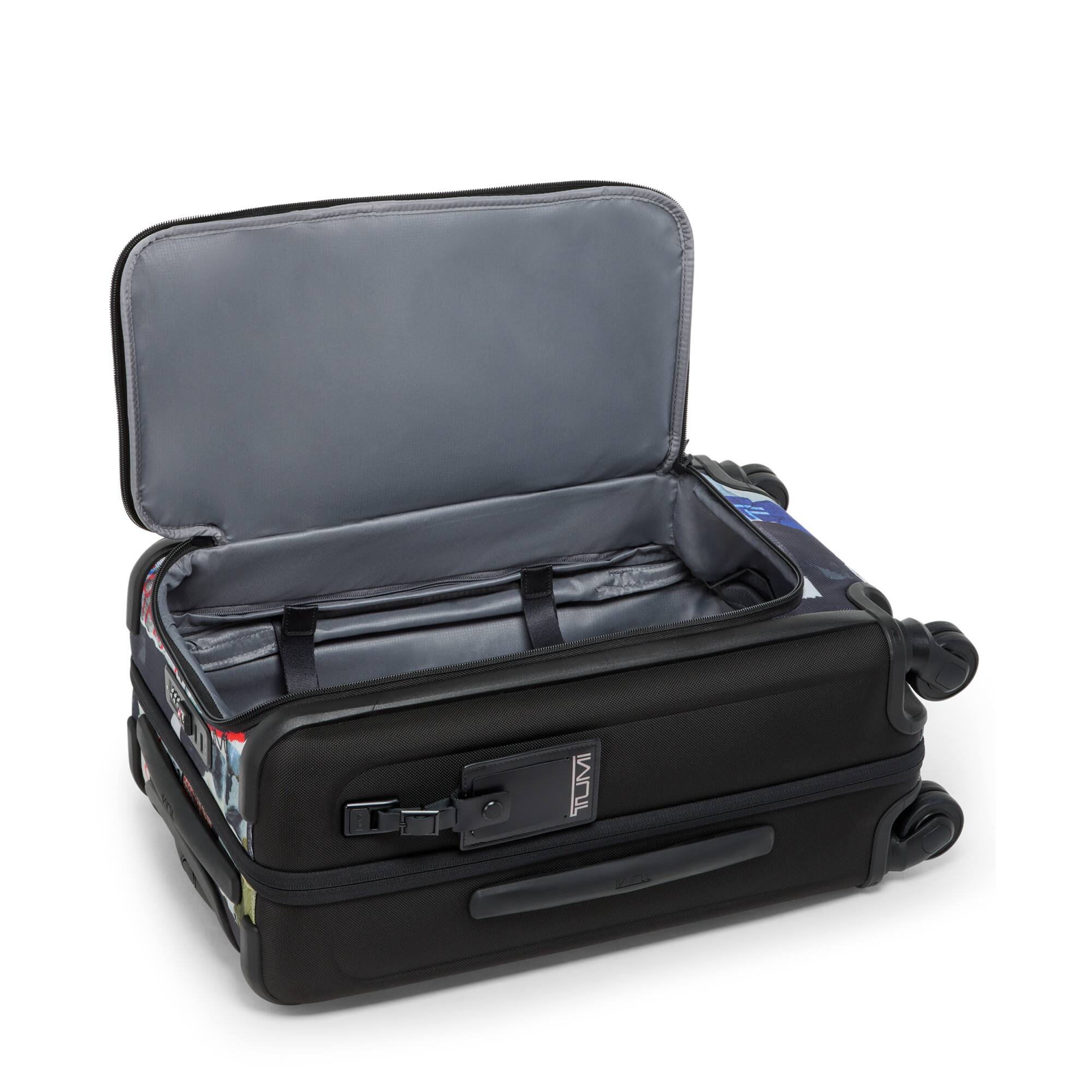 Angle. TUMI - Alpha International 22" with New Face Carry On Suitcase - Wheatpaste Print.