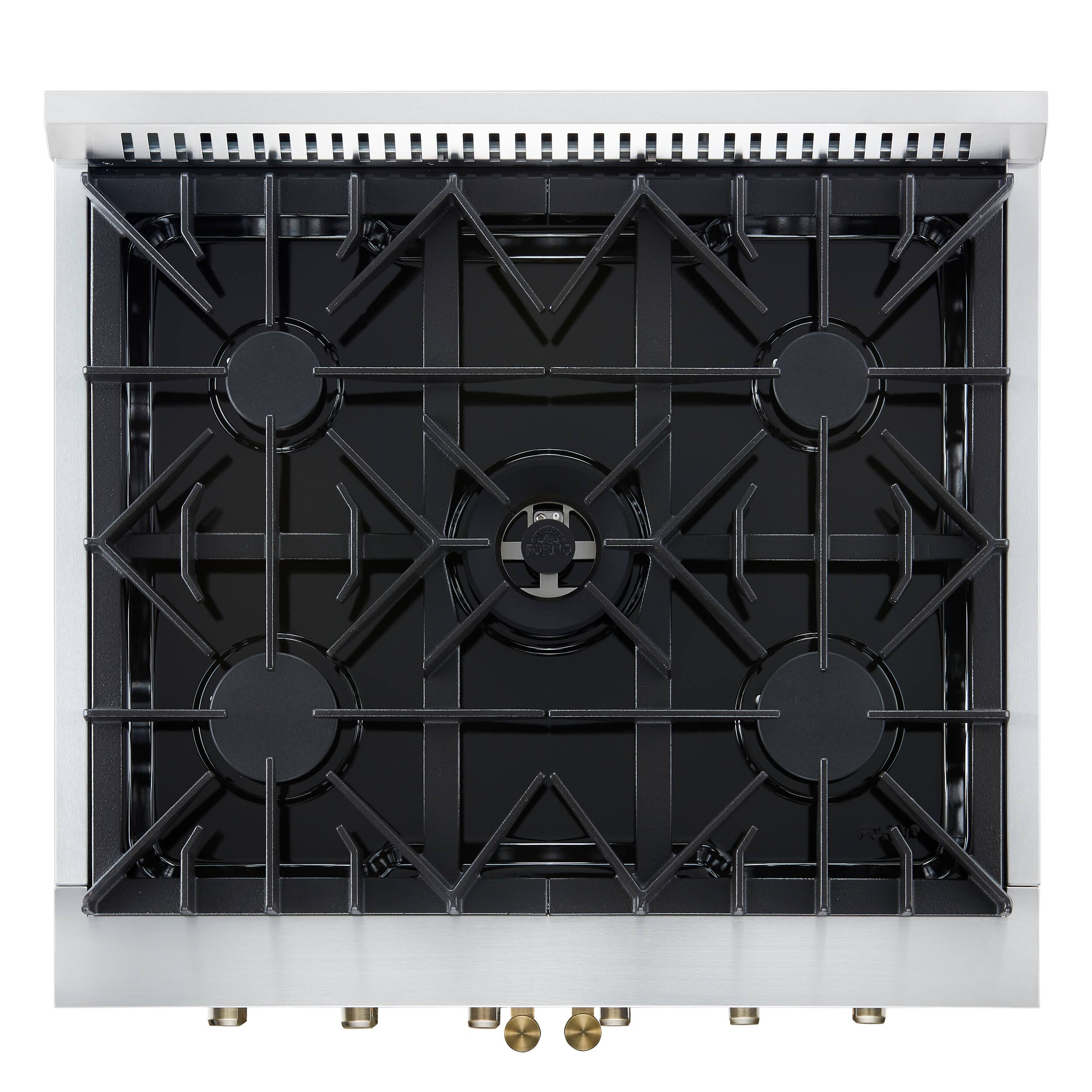 Alt View 7. Forno Appliances - Galiano 4.32 Cu. Ft. Freestanding Gas Convection Range with French Door Design - White.