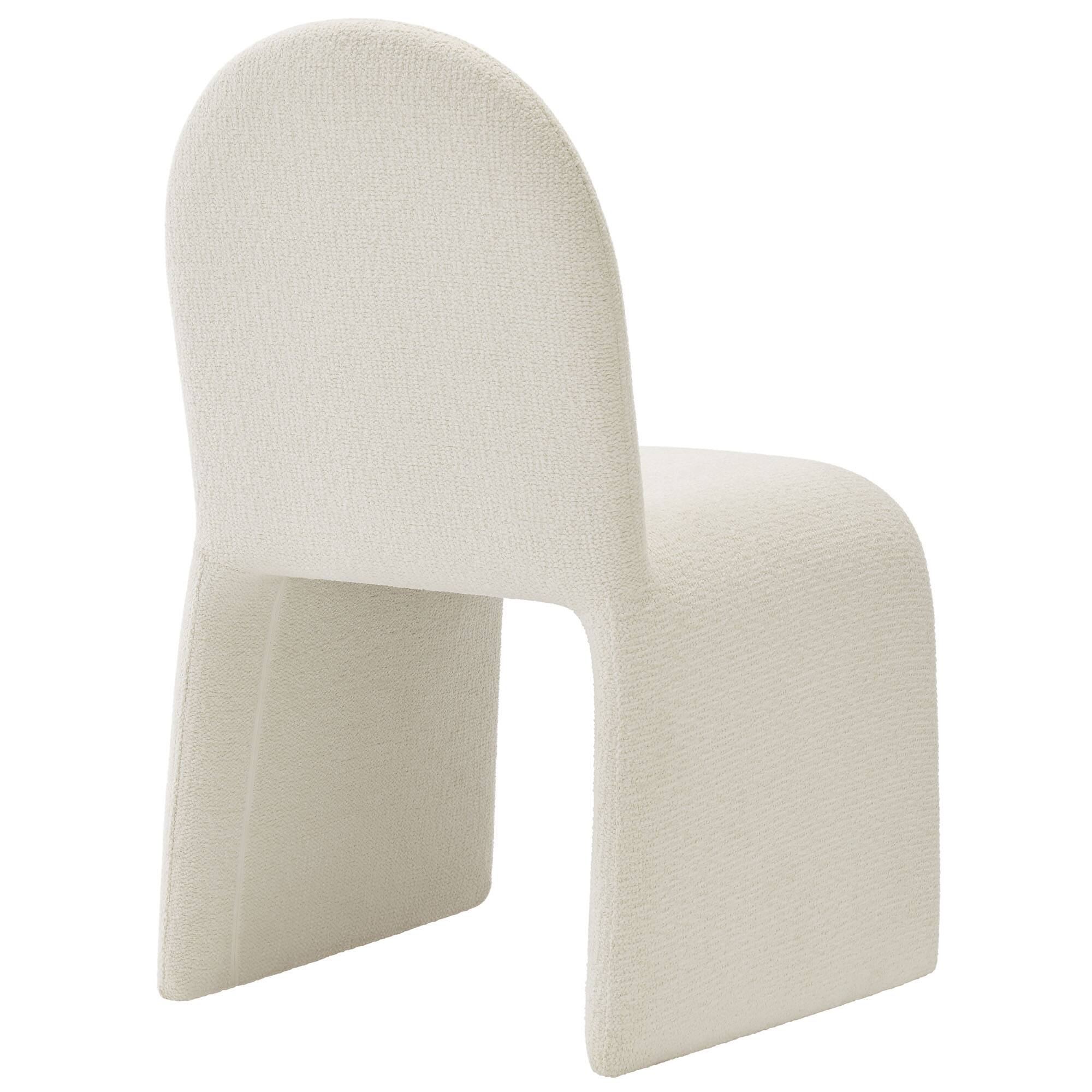 Alt View 2. Modway - Junia Boucle Upholstered Arch Armless Dining Chair by Modway - White.