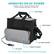OPERATES ON DC POWER
CONNECT THE DC ADAPTER FOR EFFICIENT FOOD STORAGE COOLING IN YOUR CAR
TOP STRAP
SIDE STRAP
DC SIDE POCKET
DC PLUG
FRONT POCKET
*FOR THE BEST RESULT, STORE PRECHILLED FOOD & BEVERAGES