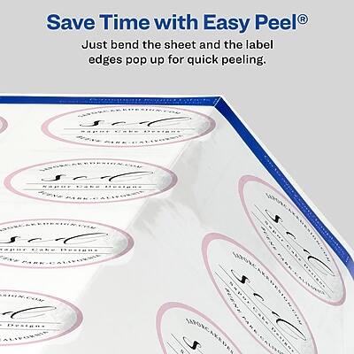 Save Time with Easy Peel®  
Just bend the sheet and the label edges pop up for quick peeling.

California  
Saporcak Designs