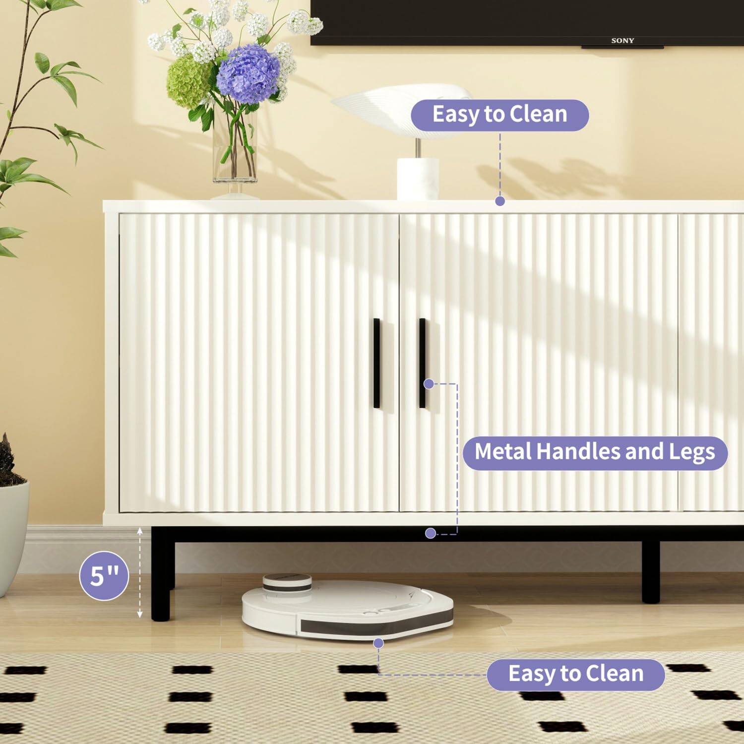 - Easy to Clean
- Metal Handles and Legs
- 5"