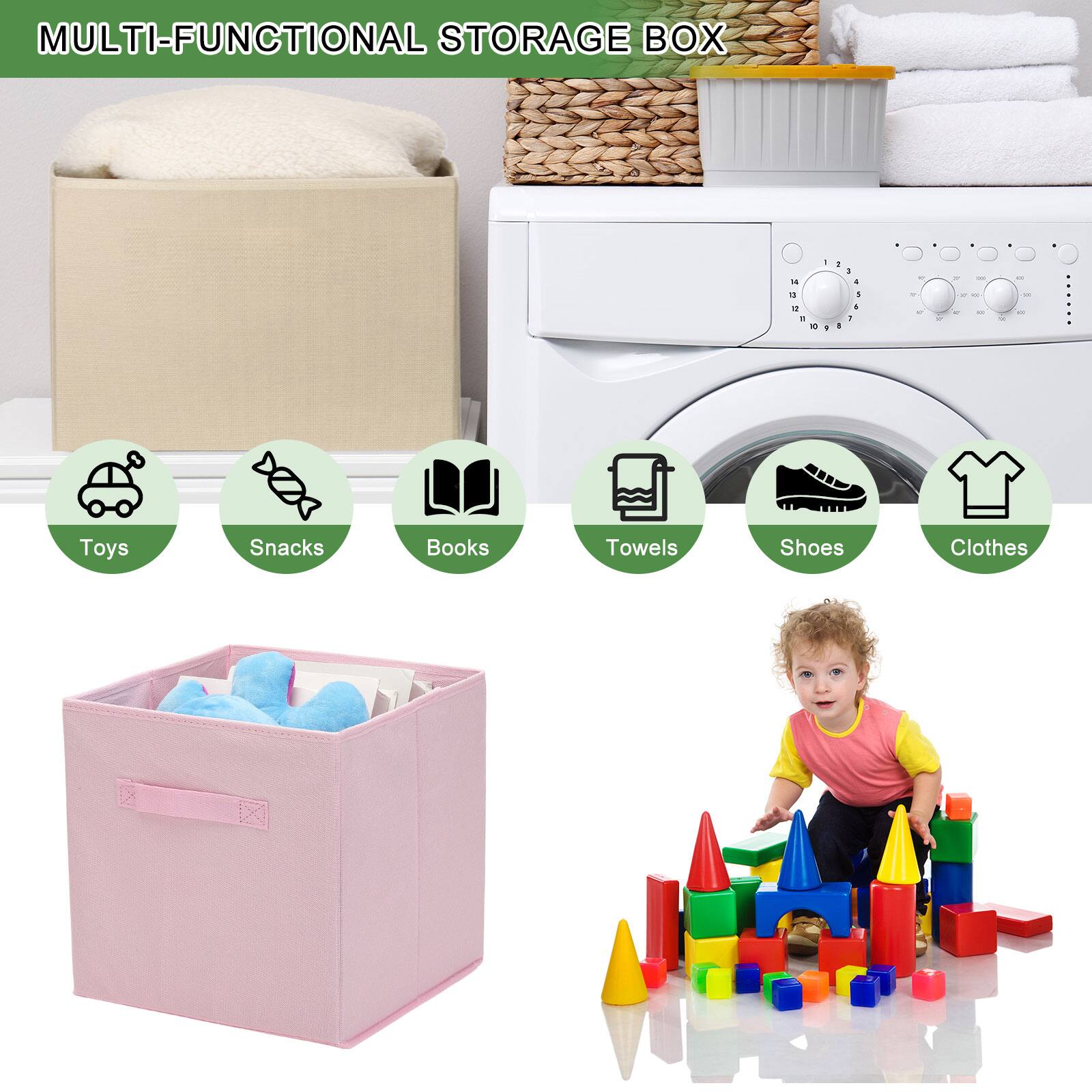 MULTI-FUNCTIONAL STORAGE BOX

- Toys
- Snacks
- Books
- Towels
- Shoes
- Clothes