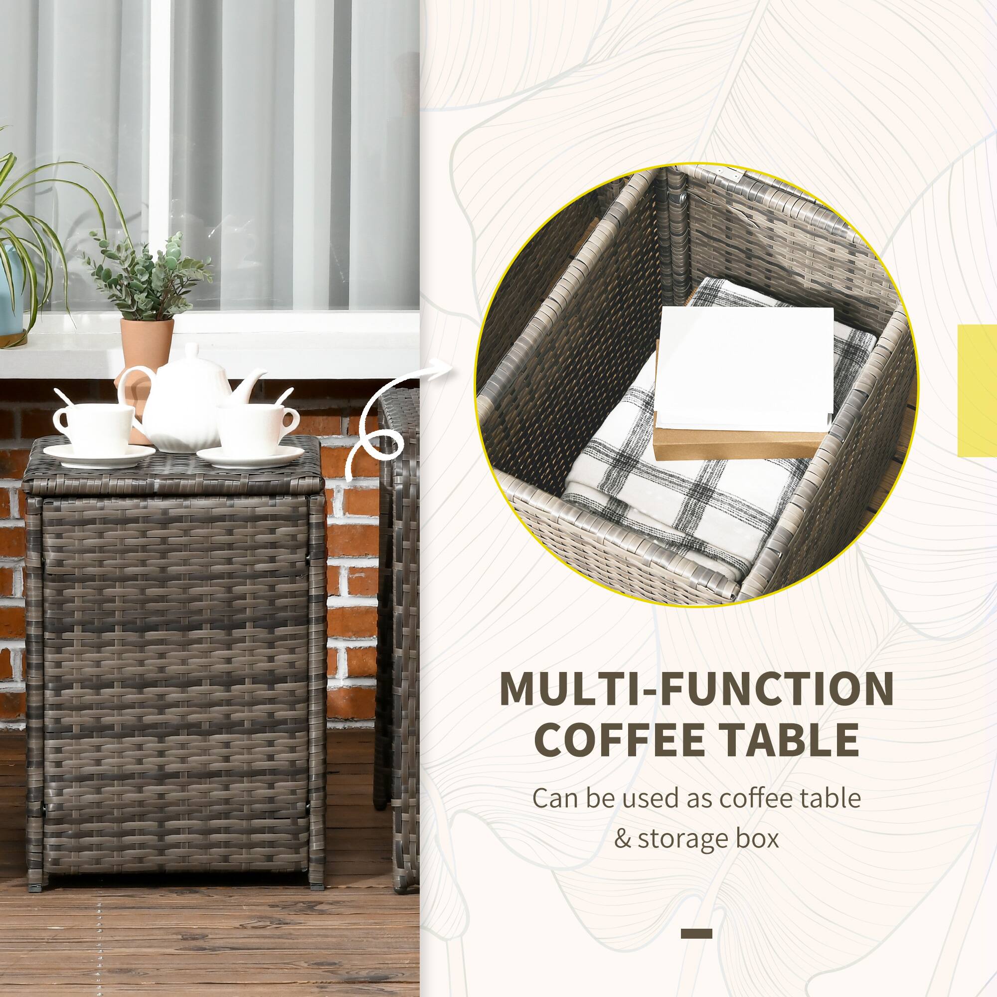 MULTI-FUNCTION COFFEE TABLE
Can be used as coffee table & storage box