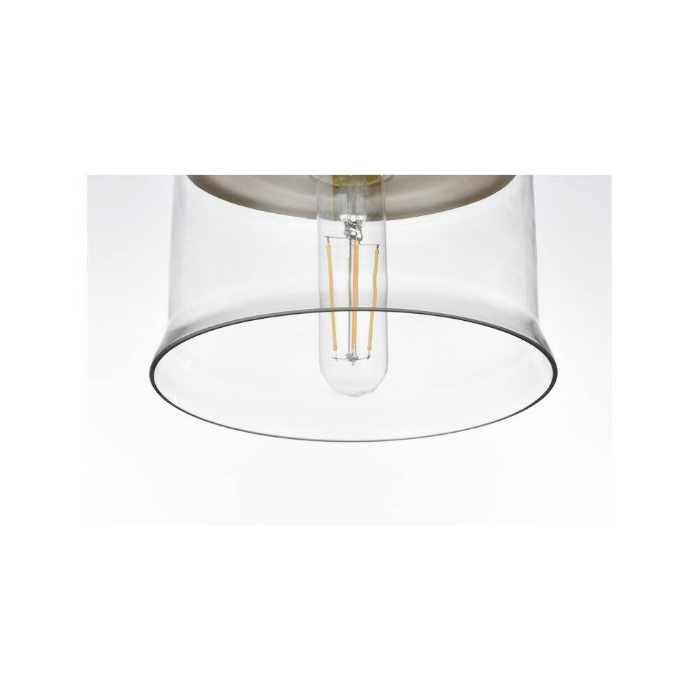 Alt View 5. Living District - Kenna 6.5 Inch Pendant Clear Shade in Satin Gold - Satin Gold And Clear.