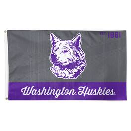 WinCraft - Washington Huskies 3' x 5' Single-Sided Heritage Inspired Deluxe Vintage Flag - Multicolor