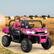 Alt View 3. Costway - Costway 12V 2 Seater Ride On UTV Dump Truck Remote w/ Electric Dump Bed & Shovel - Pink.