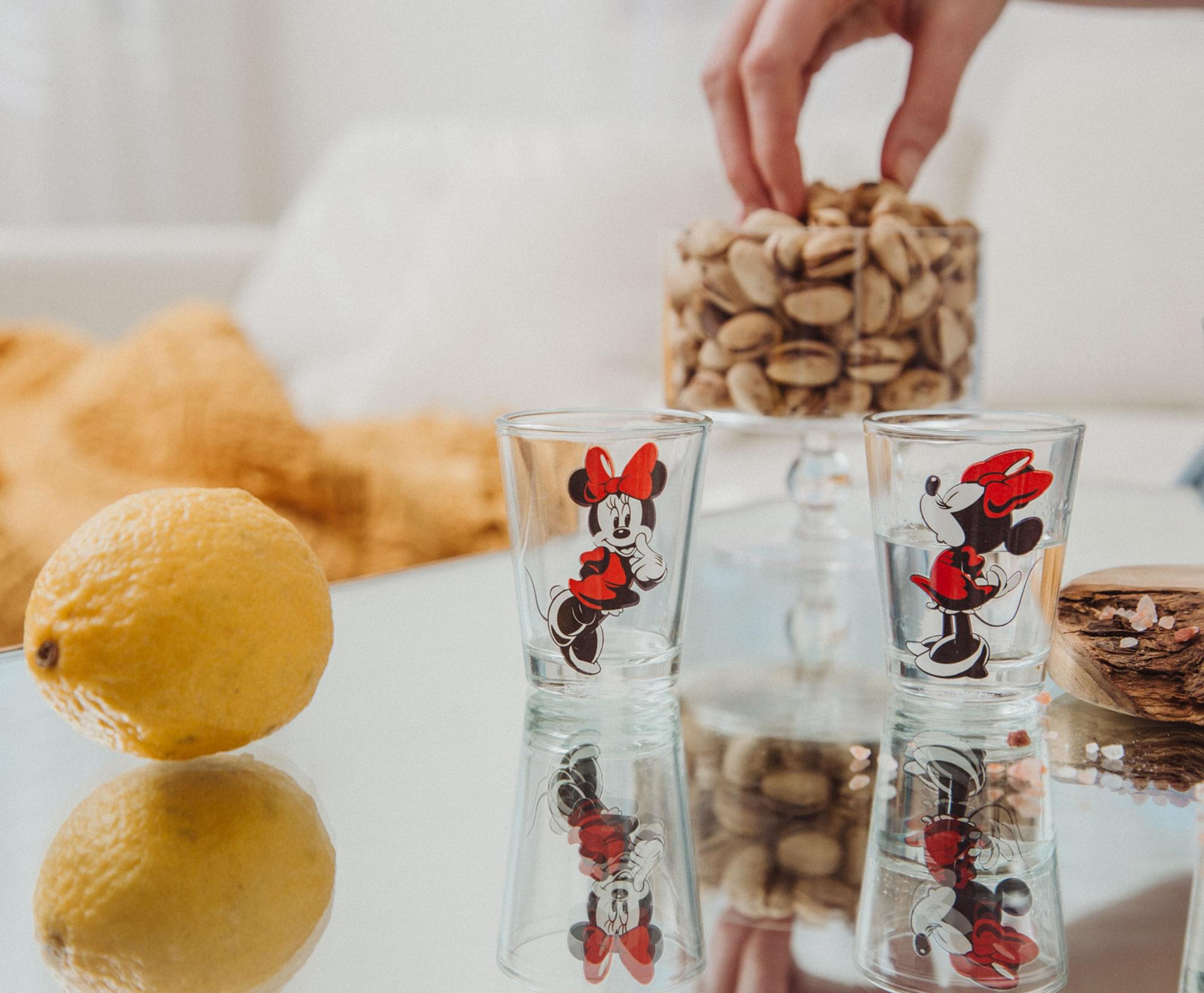 Alt View 3. Disney - Disney Classic Minnie Mouse 2-Ounce Mini Shot Glasses | Set of 4 - Red.
