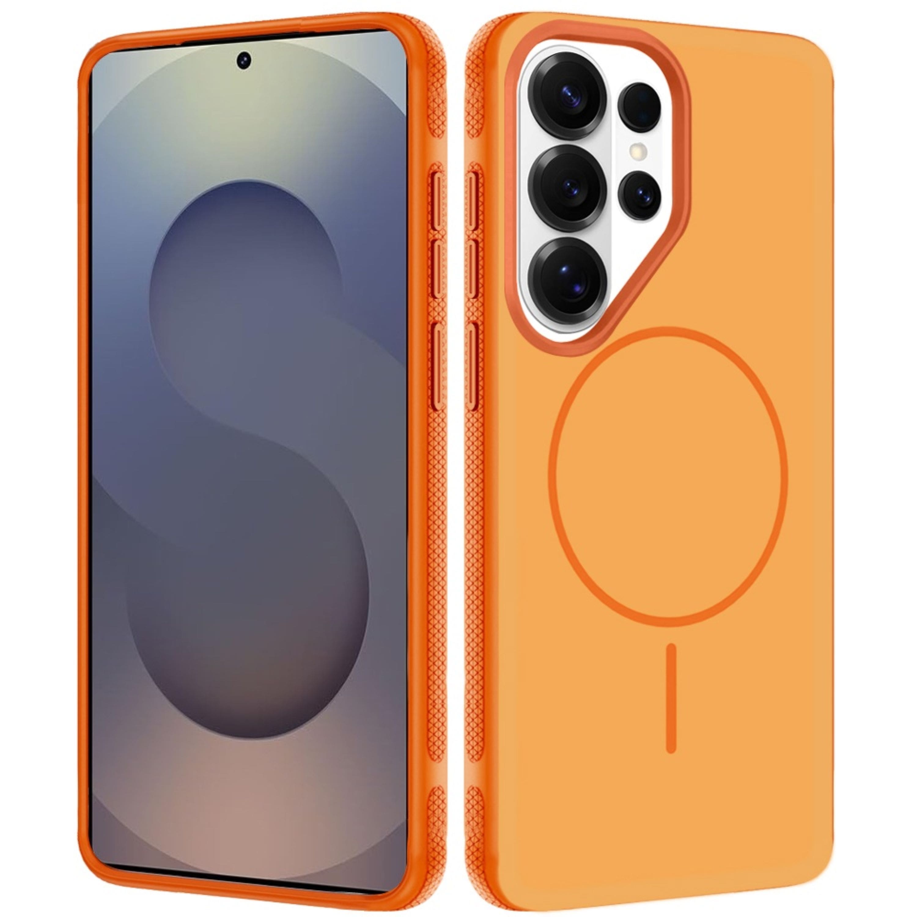 Kitcheniva - Rugged Side Grip Magnetic Circle Case With Tempered Glass For Samsung Galaxy S26 Ultra - Cosmic Orange price history on PriceWatchPro