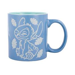 Silver Buffalo - Disney Lilo & Stitch "Cute But Cheeky" Wax-Resist Ceramic Mug | Holds 20 Ounces - Blue