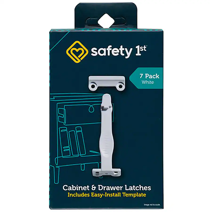 Secure Latch Drawer Safety 1st White Plastic Drawer Latches 7 pk 052181484445 - Best Buy