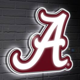 Evergreen Enterprises - Alabama Crimson Tide LED Team Logo Shaped Lighted Wall Sign - Multicolor