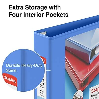 Extra Storage with Four Interior Pockets

Durable Heavy-Duty Spine Staples

Heavy-Duty Staples

80 Sheet Capacity
