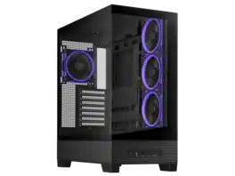 ASUS - A31 PLUS ATX Case with panoramic glass, 360mm radiators, 380mm GPU, 4 ARGB fans, hidden BTF connectors - Black
