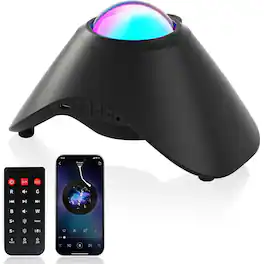 ACJPR - Galaxy Aurora Star Projector – Bluetooth Speaker, Remote & Timer, Bedroom Décor