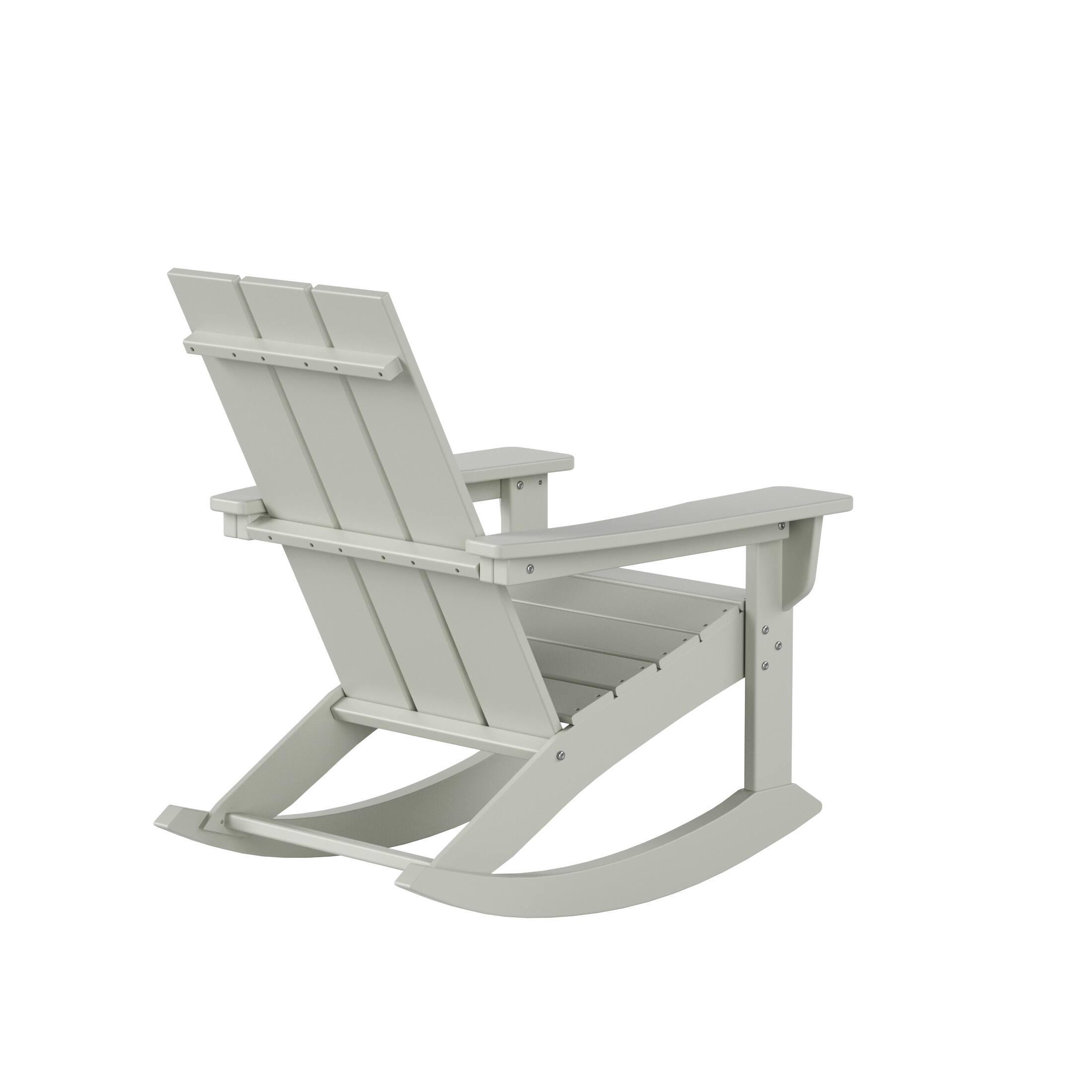 WestinTrends Ashore Outdoor Patio Modern Adirondack Rocking Chair Sand ...