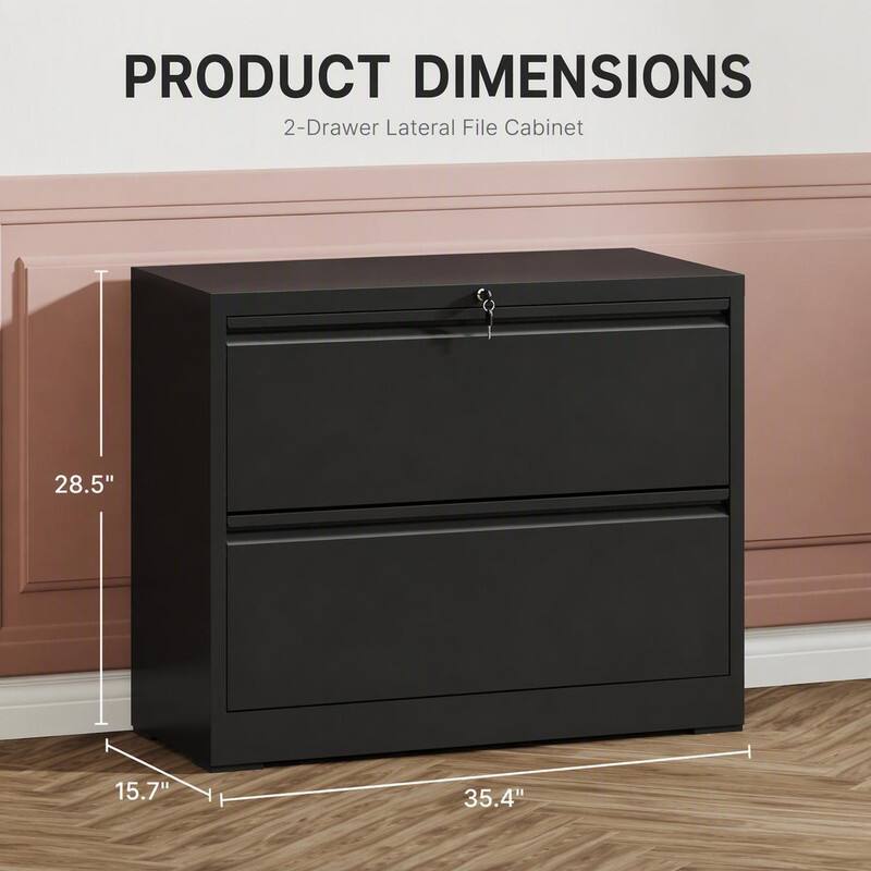 PRODUCT DIMENSIONS  
2-Drawer Lateral File Cabinet  
28.5"  
15.7"  
35.4"
