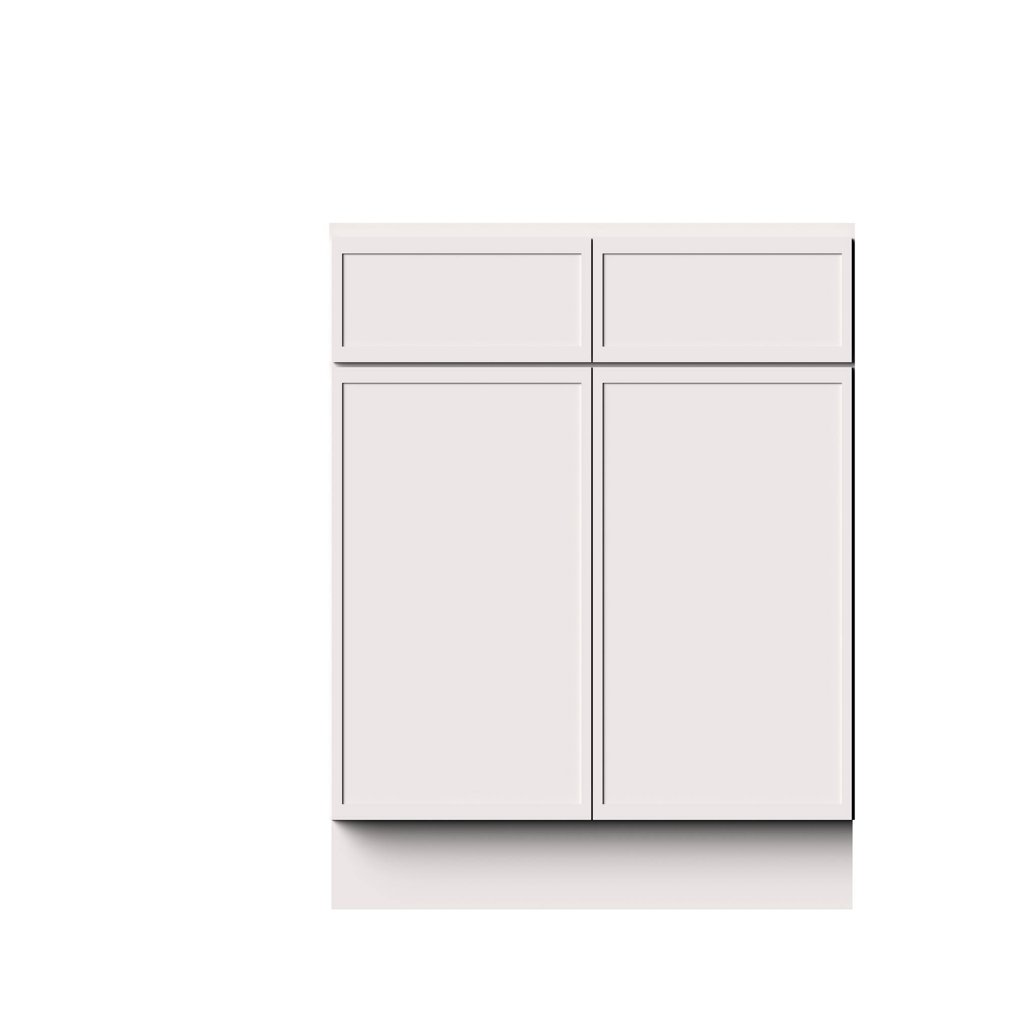 Alt View 1. Boyel Living - 42-in W x 34.5-in H x 24-in D Slim Shaker RTA Kitchen Base Cabinet with Soft-Close - Snow White.