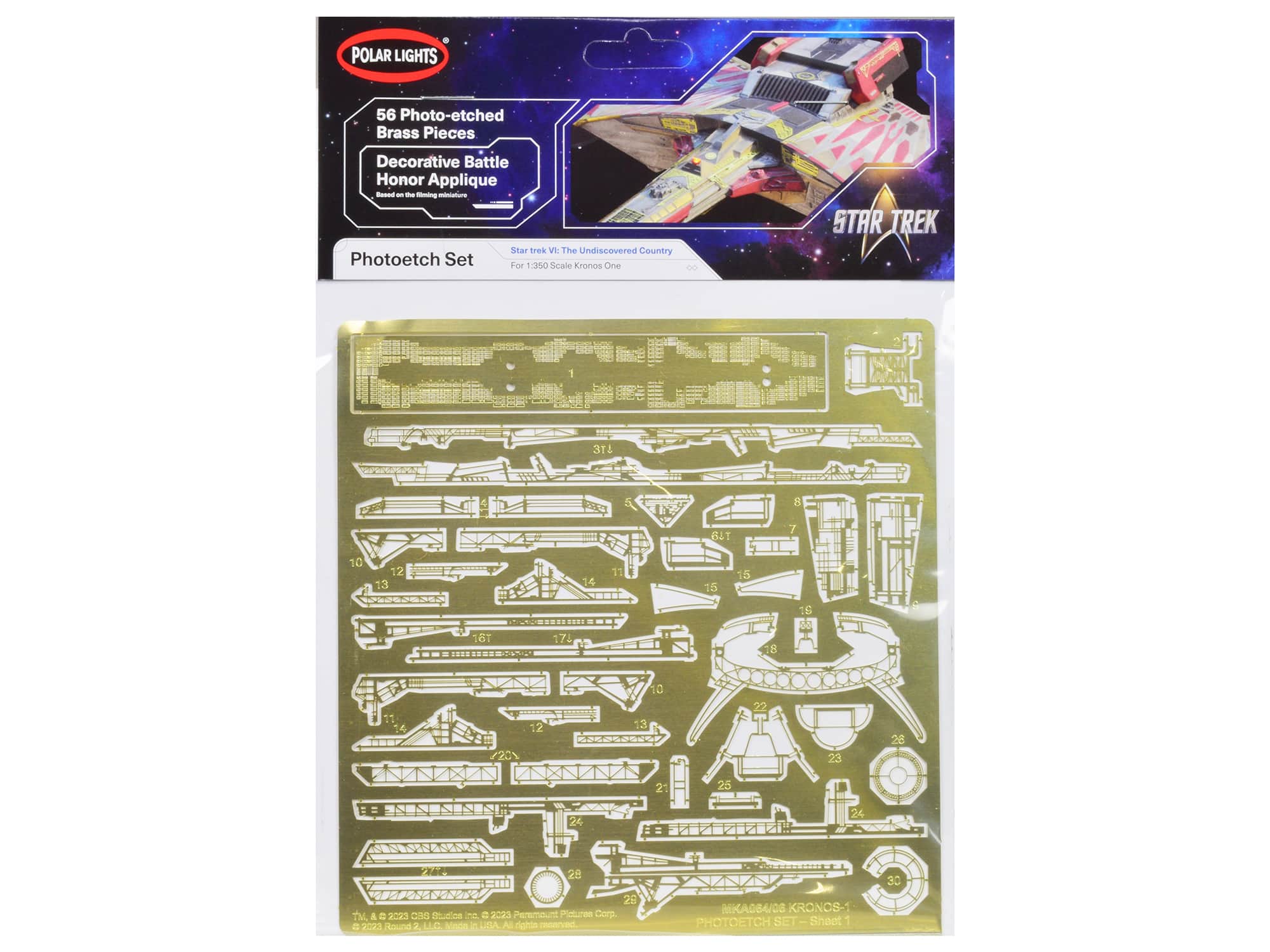 Photoetch Set for Klingon Kronos One Spaceship "Star Trek VI: The Undiscovered Country" 1991 Movie 1/350 by Polar Lights