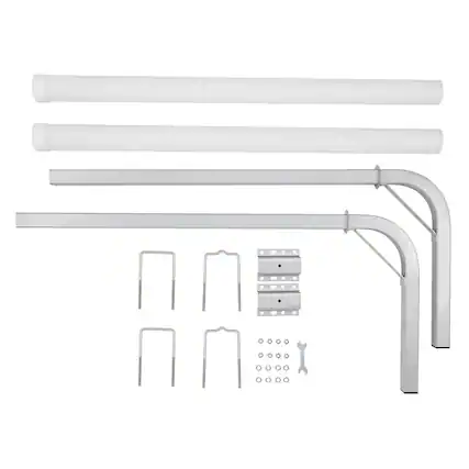 Front. VEVOR - Boat Trailer Guide, 48″ Adjustable Design Trailer Guide Poles,2PCS High-Hardness Steel Trailer Guide-Ons,Trailer Guides - Silver.