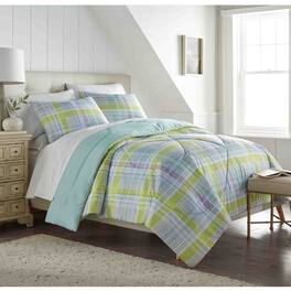 Shavel Home Products - Seersucker Comforter Set, King - Summer plaid