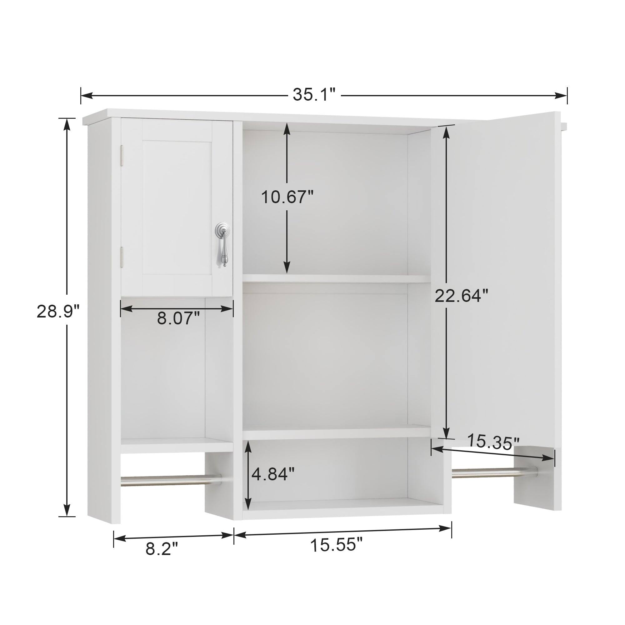 35.1" 10.67" 28.9" 8.07" 22.64" 4.84" 15.35" 8.2" 15.55"