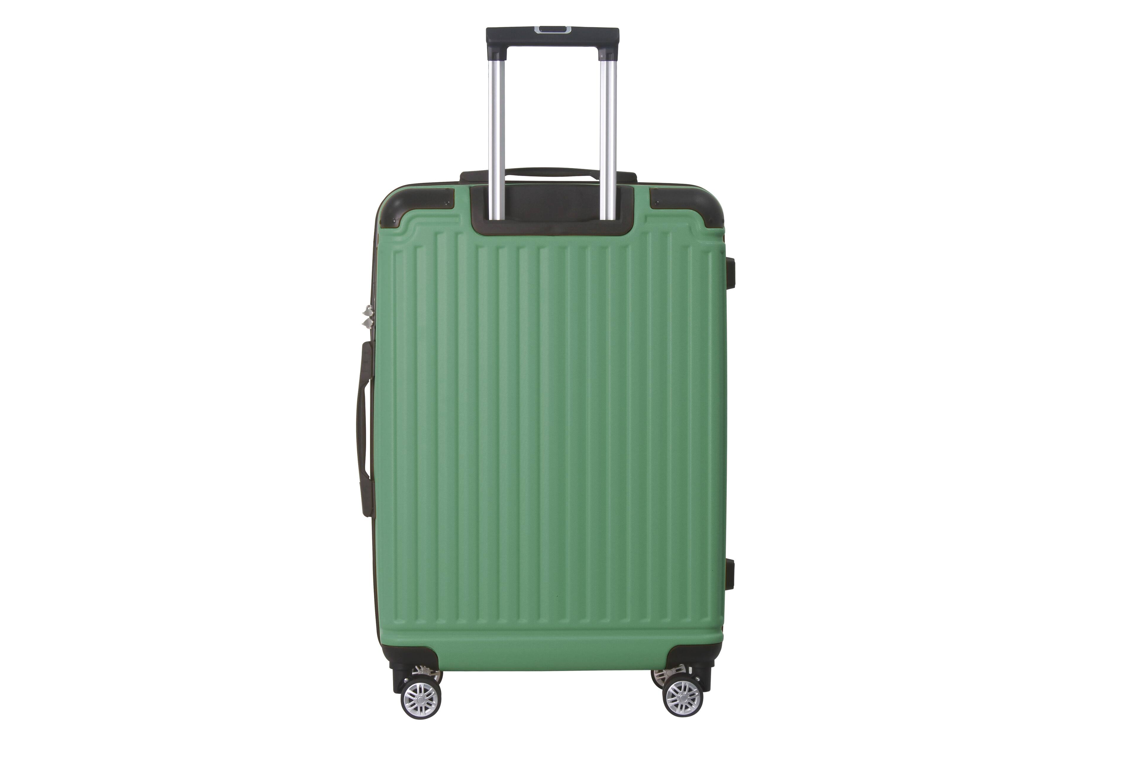 Alt View 8. Bestier - 3-Piece ABS Hardshell Luggage Set (20”/24”/28”) with TSA Lock, Silent Spinner Wheels & Telescopic Handle - Green.