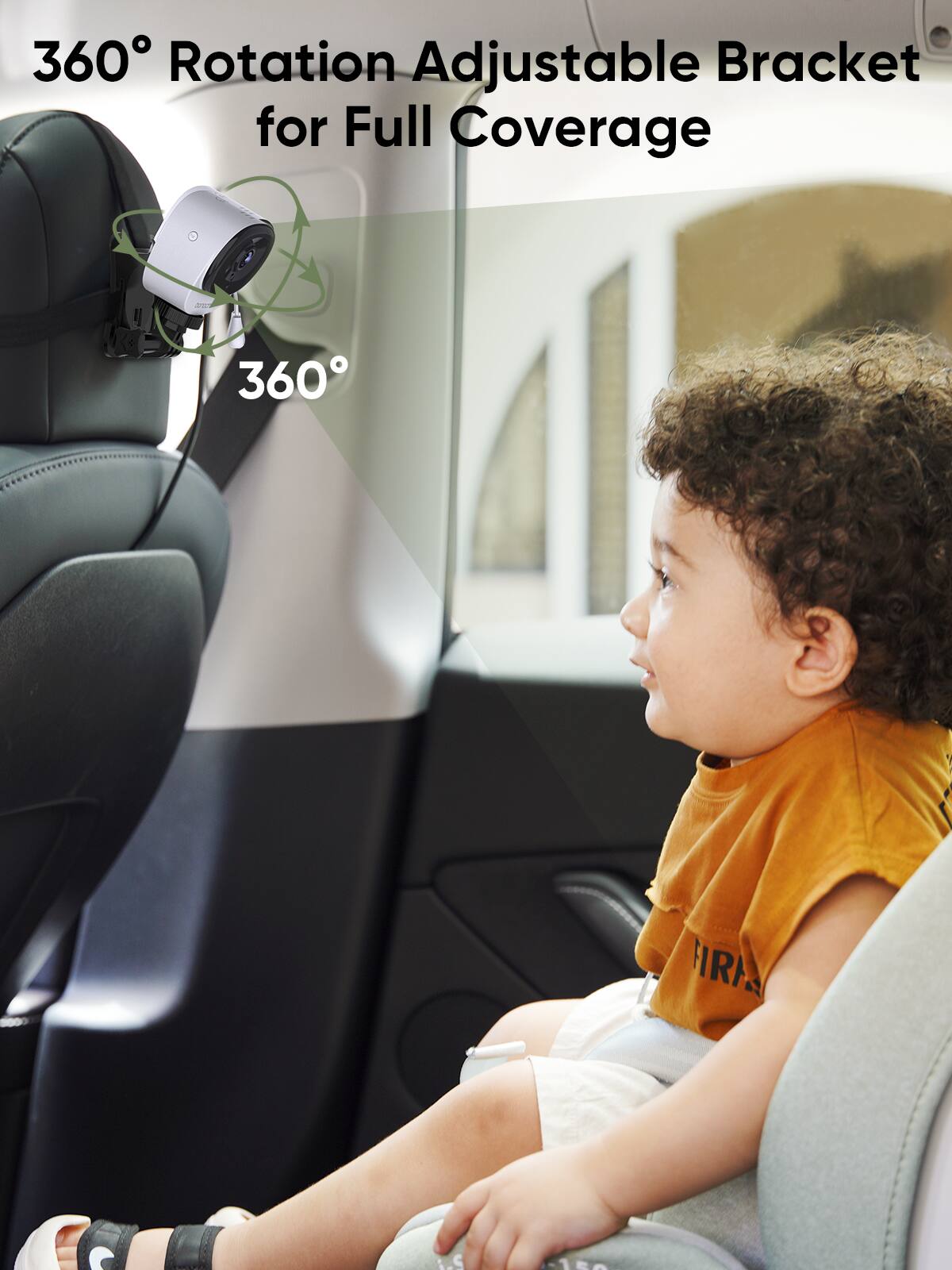 360° Rotation Adjustable Bracket for Full Coverage