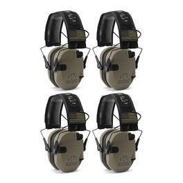 Walkers - Walker's Razor Slim Electronic Shooting Muffs 4-Pack, Flat Dark Earth FDE - Green