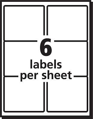 6 labels per sheet