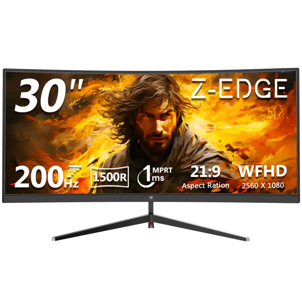 30" Z-EDGE MPRT 21:9 WFHD 200Hz 1:1ms 1500R Aspect Ratio 2560 X 1080