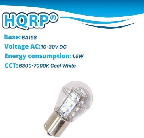 HQRP Base: BA15S  
Voltage AC: 10-30V DC  
Energy consumption: 1.6W  
CCT: 6300-7000K Cool White