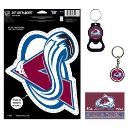WinCraft - Colorado Avalanche 4-Pack Key Rings and Magnets Set - Multicolor