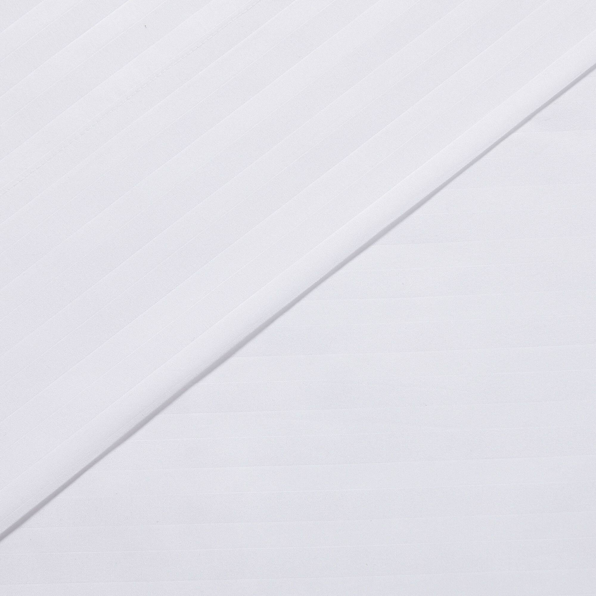 Left. Sweet Home Collection - 6 Piece Embossed Dobby Stripe Sheet Set, Double Brushed Microfiber, California King - White.