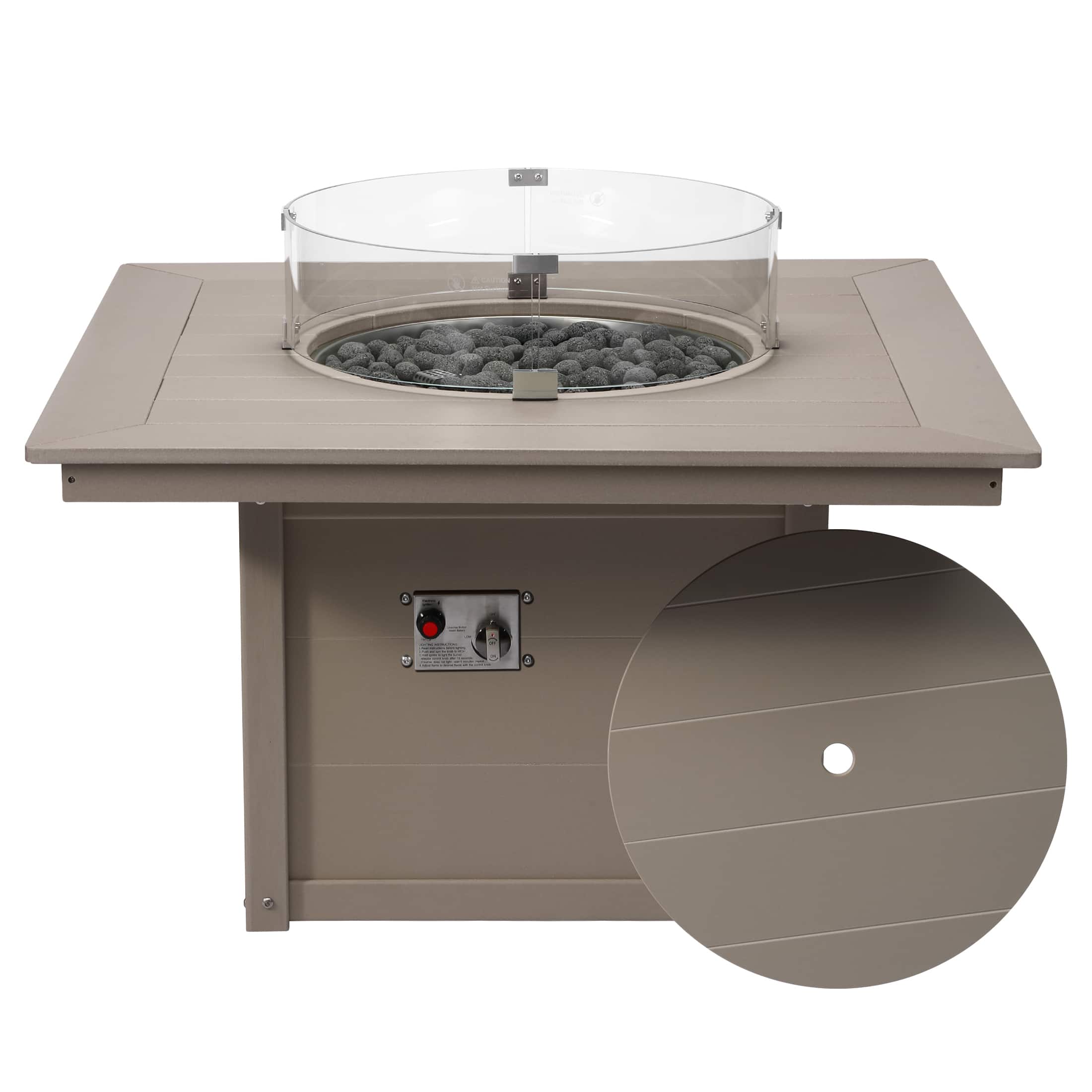 "WestinTrends - Helios 42"" Modern Outdoor Patio Propane Square Fire Pit Table" price history on PriceWatchPro