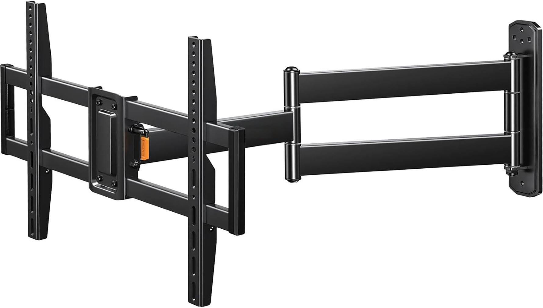 Front. FINEAK - Corner TV Wall Mount Long Arm TV Mount Bracket for 32-75 Inch TVs, MAX VESA 600x400mm - Black.