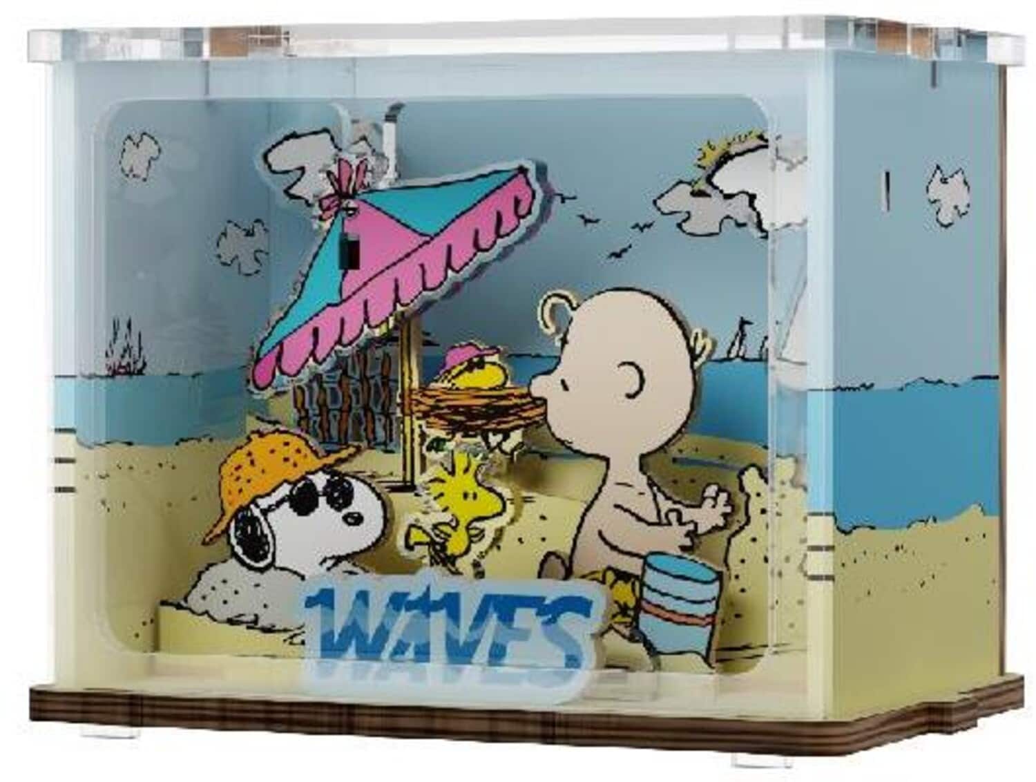 PopMarket - Snoopy Holiday Beach Wooden Wooden Mini Scene - Collectibles - Multicolor