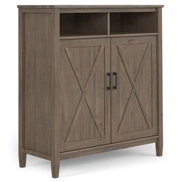 Simpli Home - Ela SOLID WOOD 39 inch Wide Transitional Medium Storage Cabinet - Smoky Brown