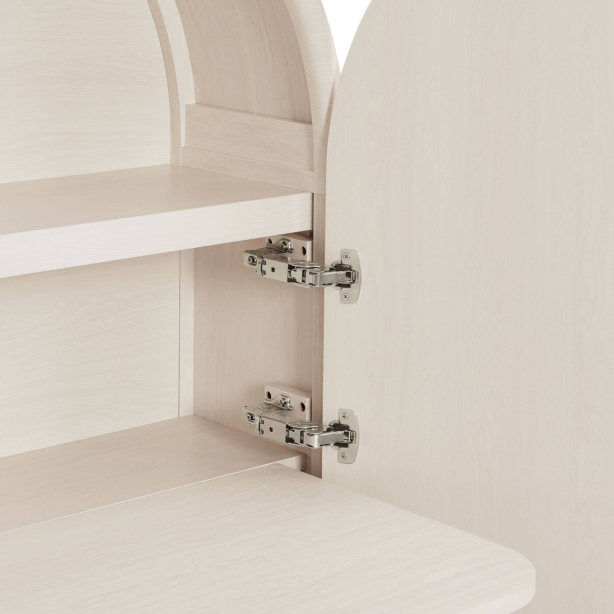 Alt View 6. Modway - Bellamy Arched Fold-Out Desk Cabinet by Modway - Ash.