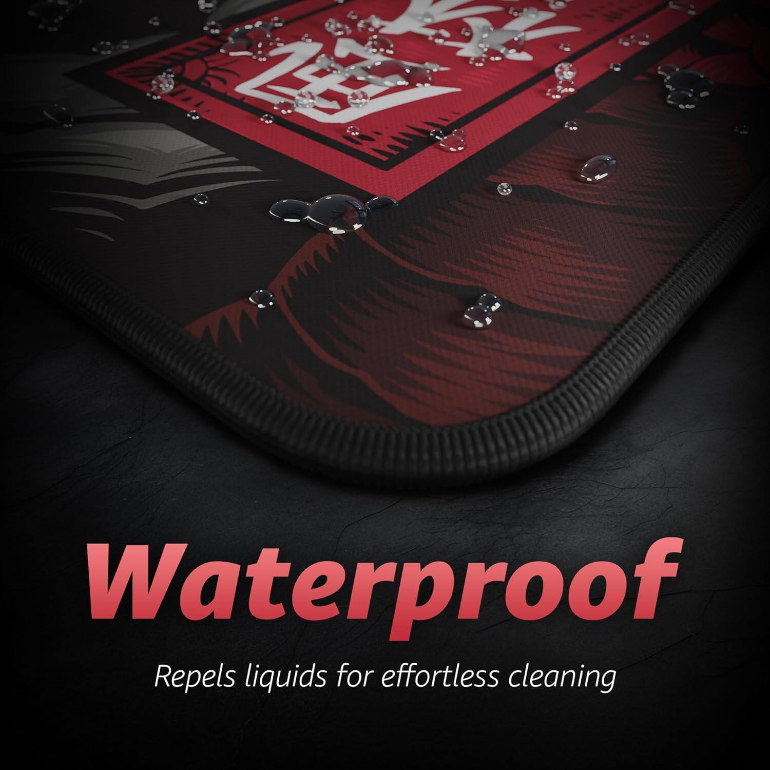 Waterproof  
Repels liquids for effortless cleaning