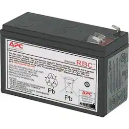 APC - Replacement Battery Cartridge for Back-UPS, 12V 6.5Ah lead-acid battery, 2-year repair or replace warranty - Lead - Black