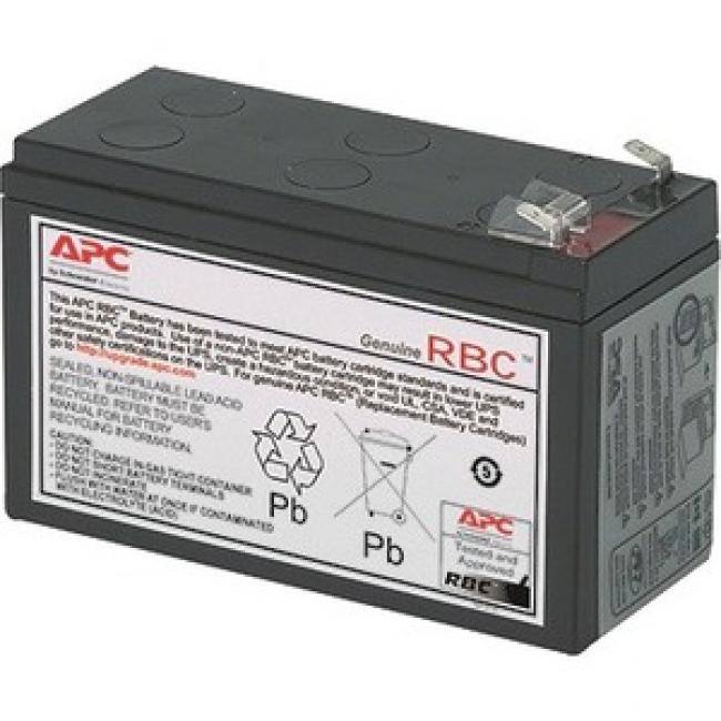 APC - Replacement Battery Cartridge for Back-UPS, 12V 6.5Ah lead-acid battery, 2-year repair or replace warranty - Lead - Black
