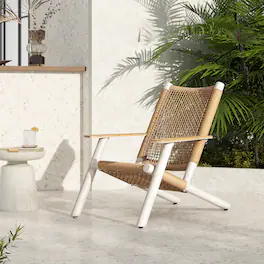 Mondawe - Adirondack Outdoor Lounge Chair - Beige