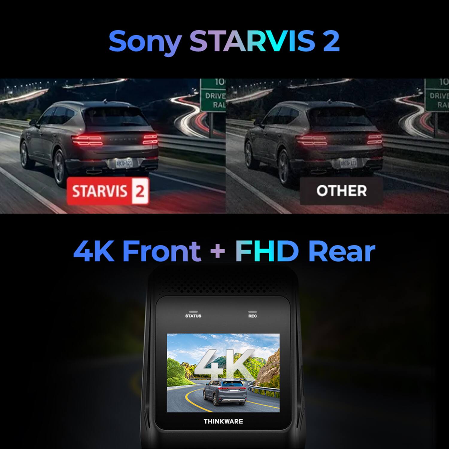 Sony STARVIS 2

10
10
DRIVE RAL
DRIVE RAI
ABCD-123
4800-123
STARVIS 2
OTHER
4K Front + FHD Rear
STATUS
REC
4K
THINKWARE
