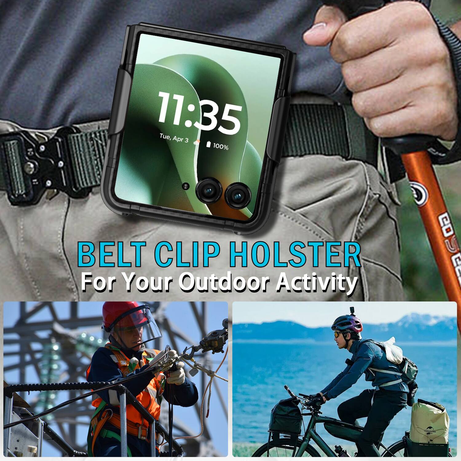 11:35 Tue, Apr 3 100% 2 BELT CLIP HOLSTER For Your Outdoor Activity