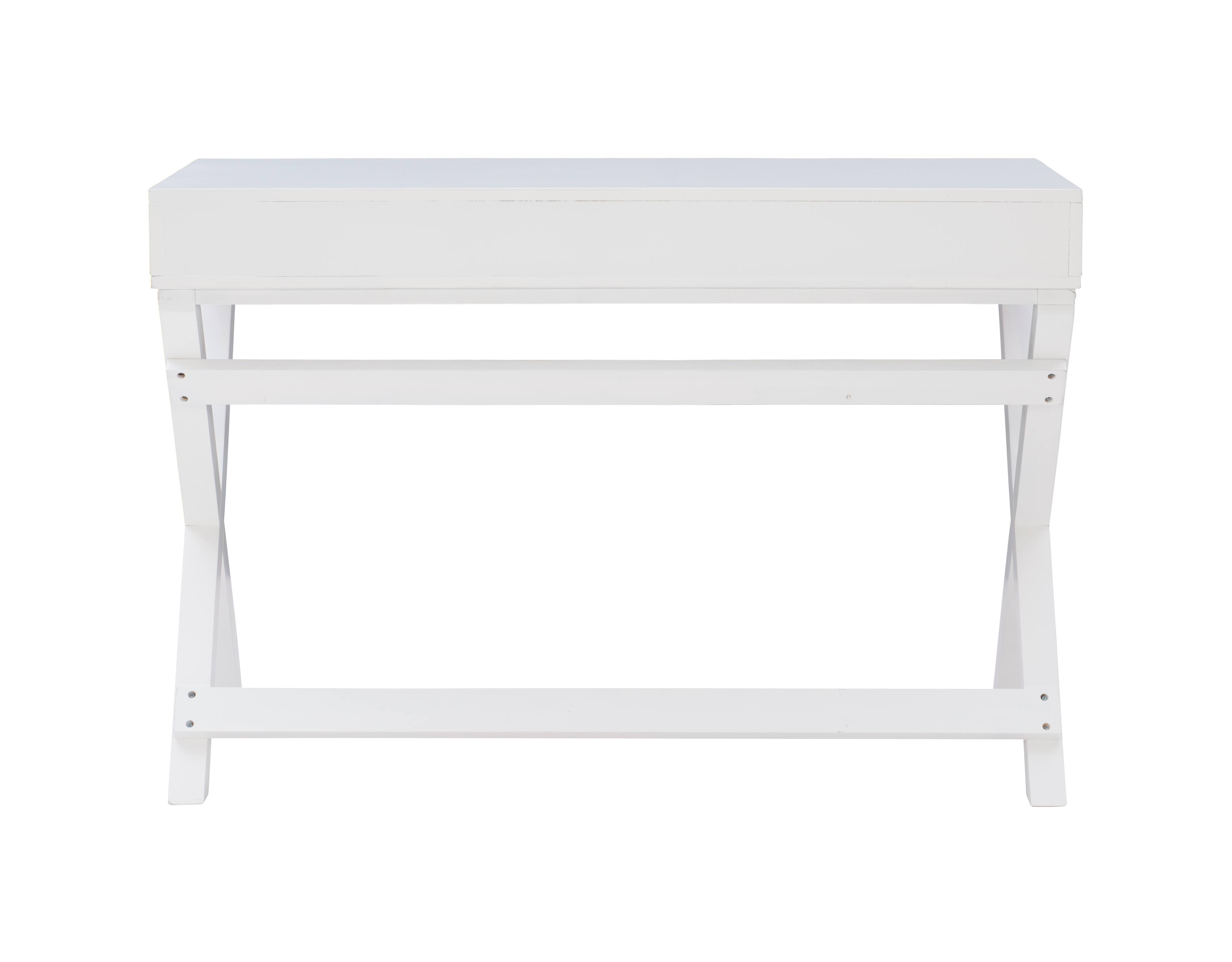 Alt View Zoom 12. Linon Home Décor - Penrose Two-Drawer Campaign-Style Writing Desk - White.