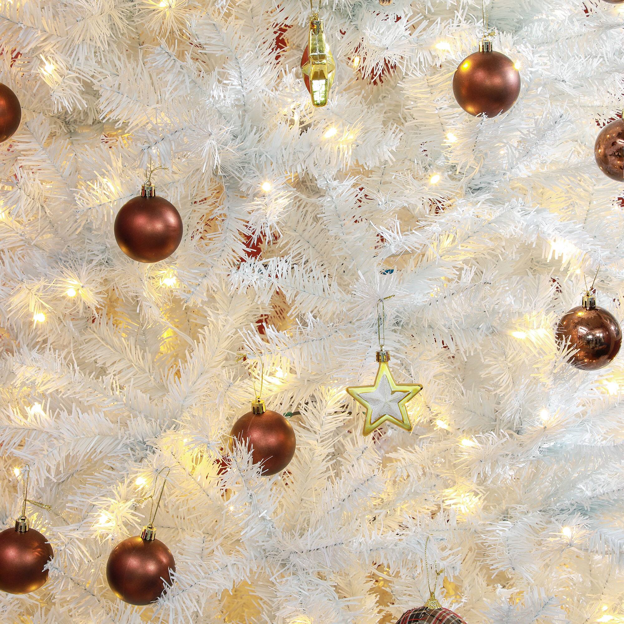 Alt View 8. Homcom - Prelit Douglas Fir Artificial Christmas Tree, Realistic Branches, 500 Warm White LEDs, 1346 Tips - white.