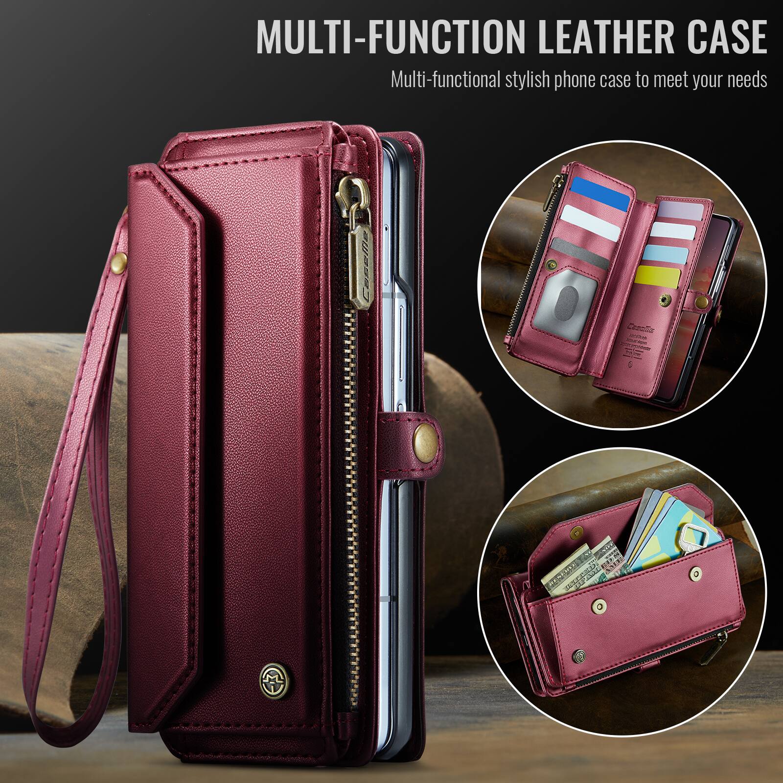 MULTI-FUNCTION LEATHER CASE  
Multi-functional stylish phone case to meet your needs